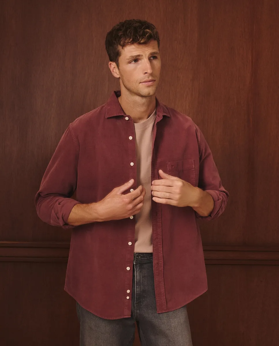 

Мужская рубашка из микровельвета Lloyd's, бордовый