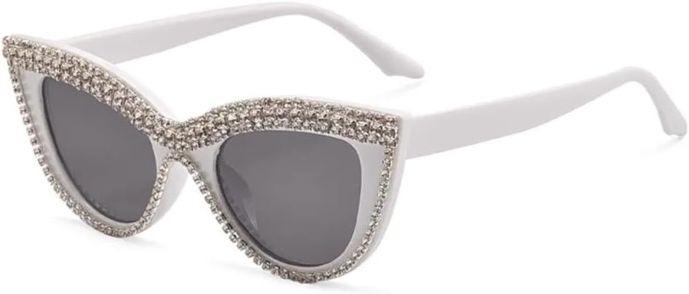 

Солнцезащитные очки с защитой от УФ-излучения UV400 | Цветные линзы "кошачий глаз" | Для женщин и мужчин, для занятий спортом на открытом воздухе и вождения DSVIGF, White-black