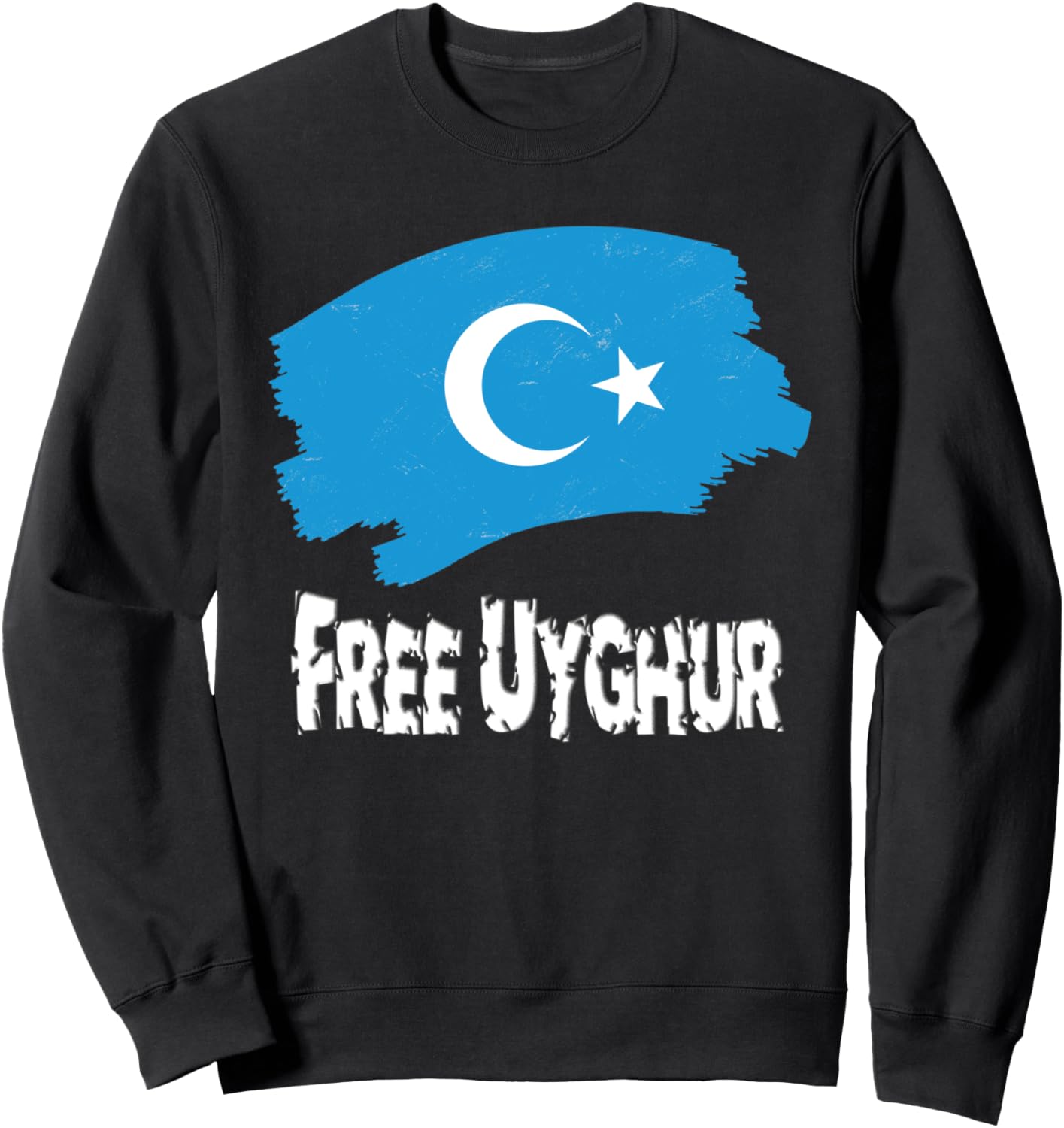 

Толстовка с флагом Wigle Wiggle Save Uyghur - Save Uyghurs Tees, черный