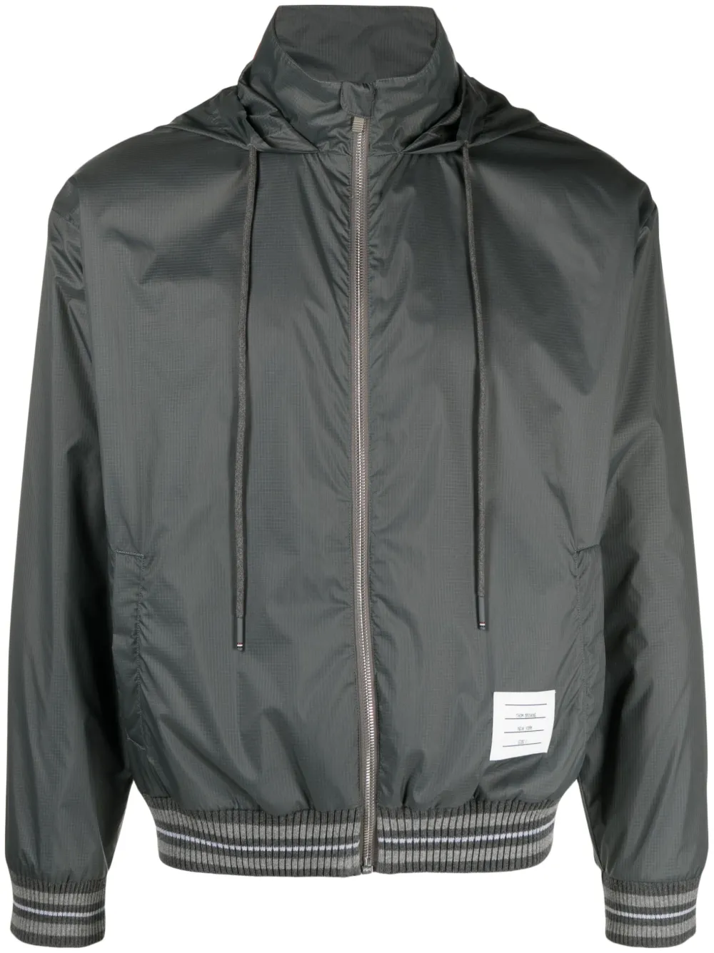 

Легкая куртка из рипстопа с нашивкой-логотипом THOM BROWNE, серый