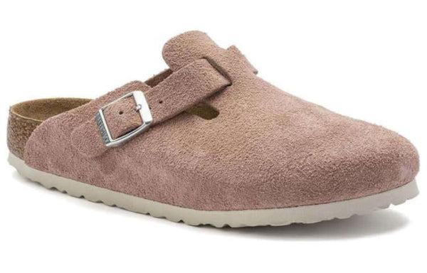 Тапочки boston soft footbed suede leather narrow fit 'pink clay' Birkenstock, розовый — фото 3