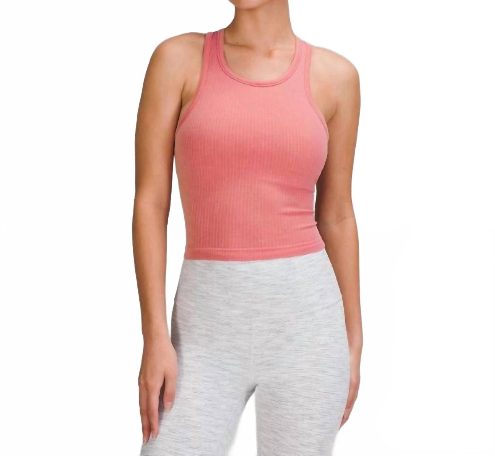 

Ebb To Street укороченный майка-танк топ на бретелях в цвете Брайер Роуз Lululemon, розовый