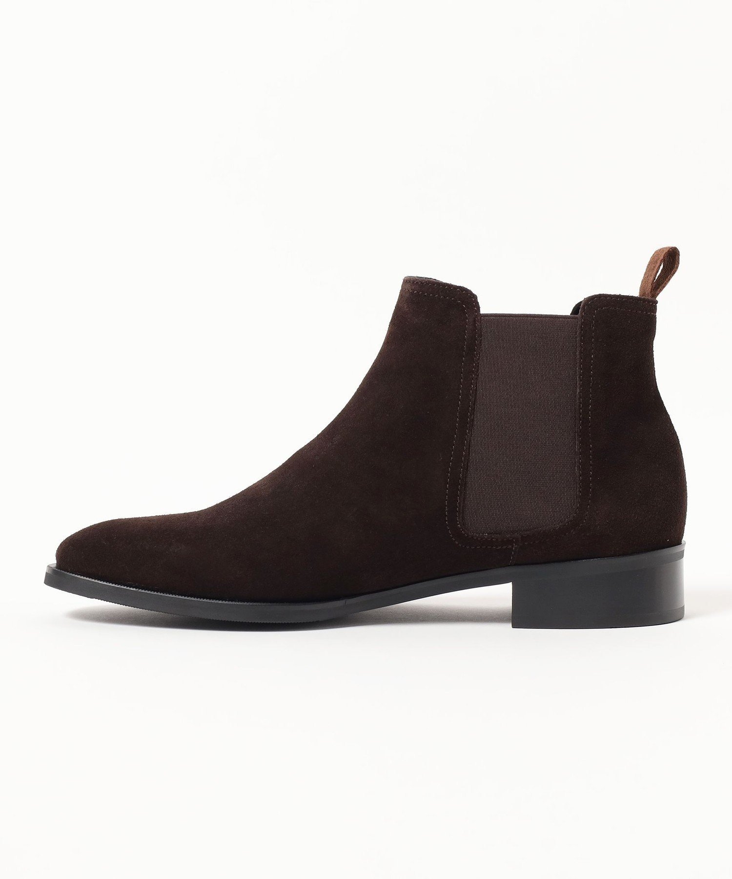 Ботинки с боковыми вставками (25~26,5 см) BEAMS HEART MEN, BROWN_SUEDE