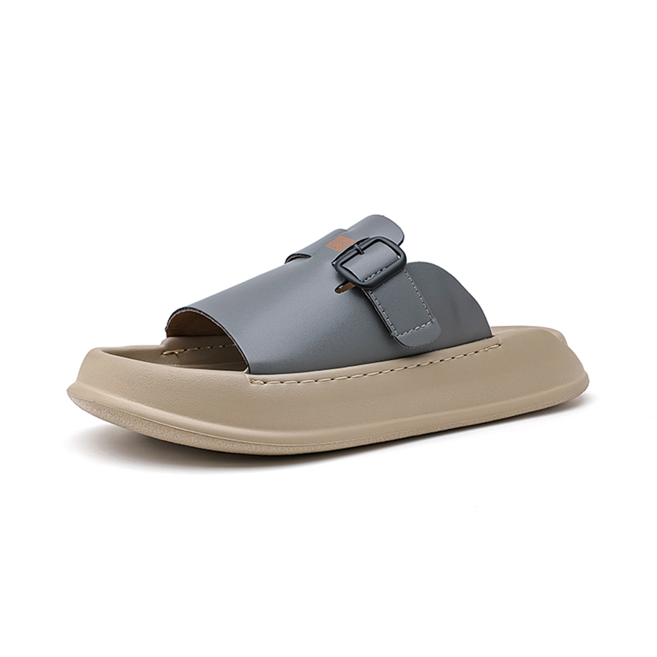 

Lanza Скользостойкие антибактериальные слайдеры для мужчин с резиновой подошвой серые, цвет Gray