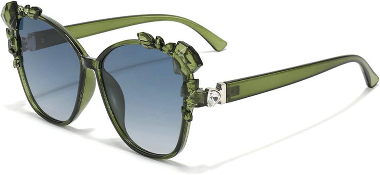 

Модные квадратные солнцезащитные очки Helena для женщин и мужчин, ретро-многоугольные дизайнерские очки-«кошачий глаз» с крупными линзами, черные солнцезащитные очки с кристаллами, C3