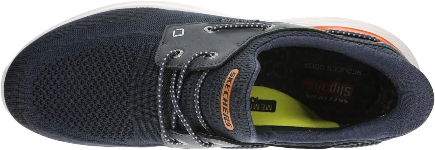 Мужские слипоны Skechers свободного кроя: Lawson - кроссовки для парасейлинга, Navy — фото 2