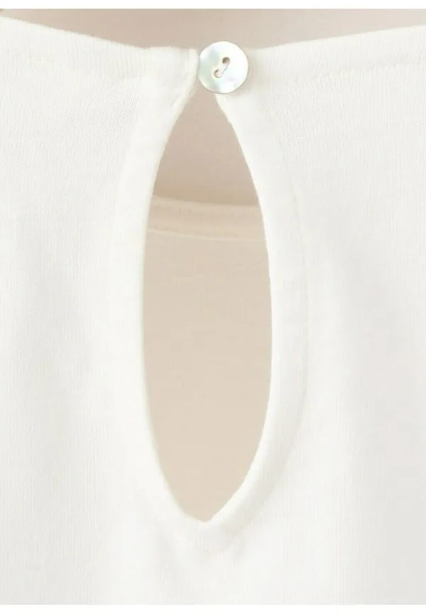 Детская блузка кремового цвета Mango Kids, Off-White — фото 3