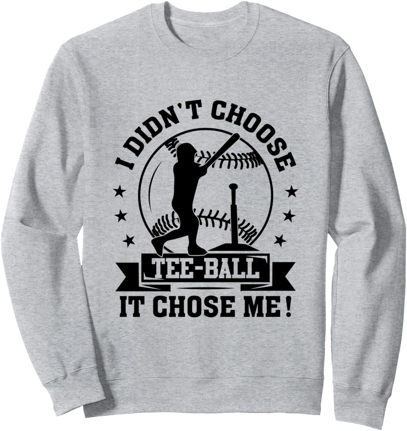 

Я не выбирал ти-бол, он выбрал меня - толстовка игрока в ти-бол Tee-Ball Quotes, серый