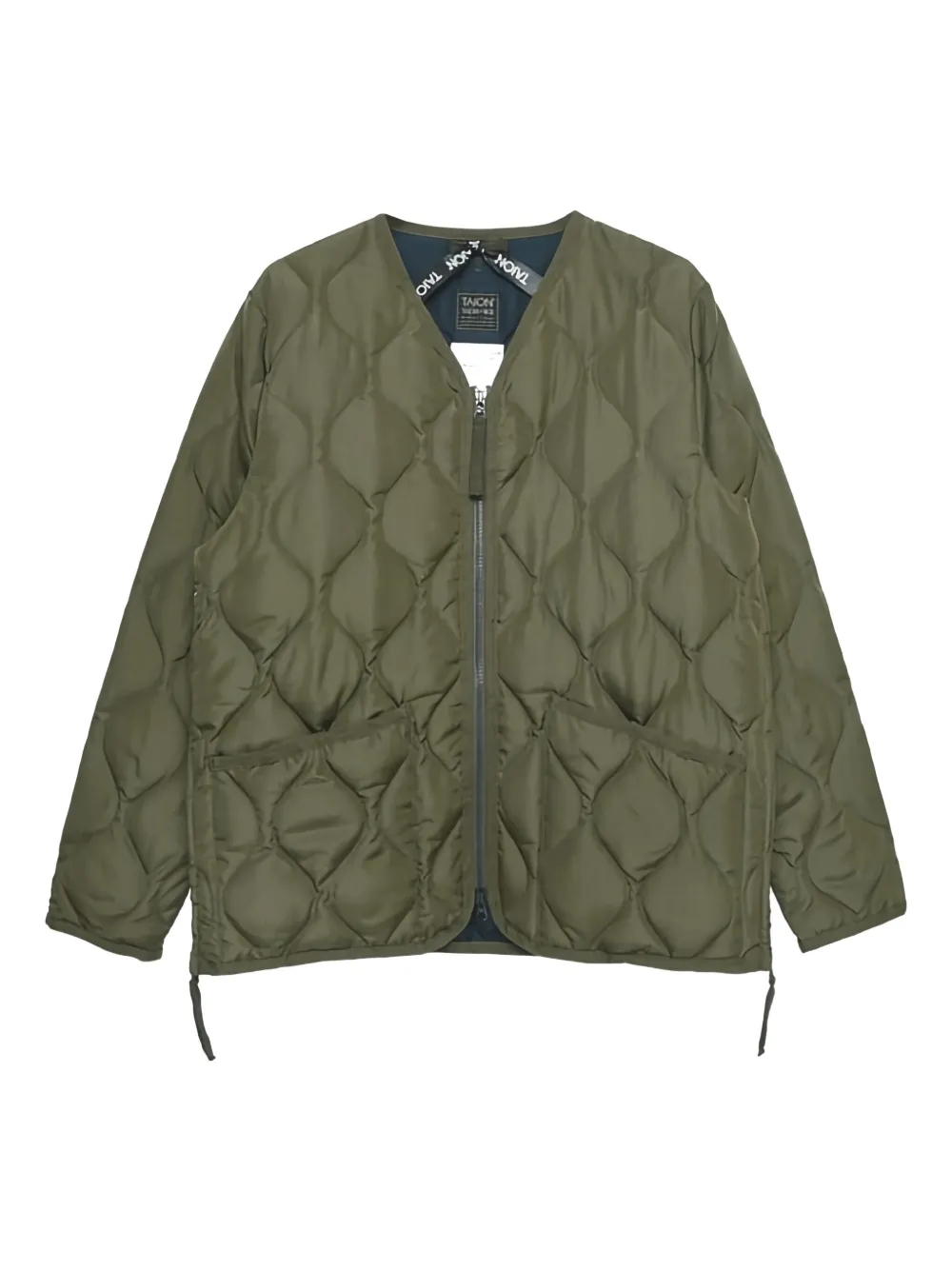 

Пуховик с V-образным вырезом Taion, зеленый