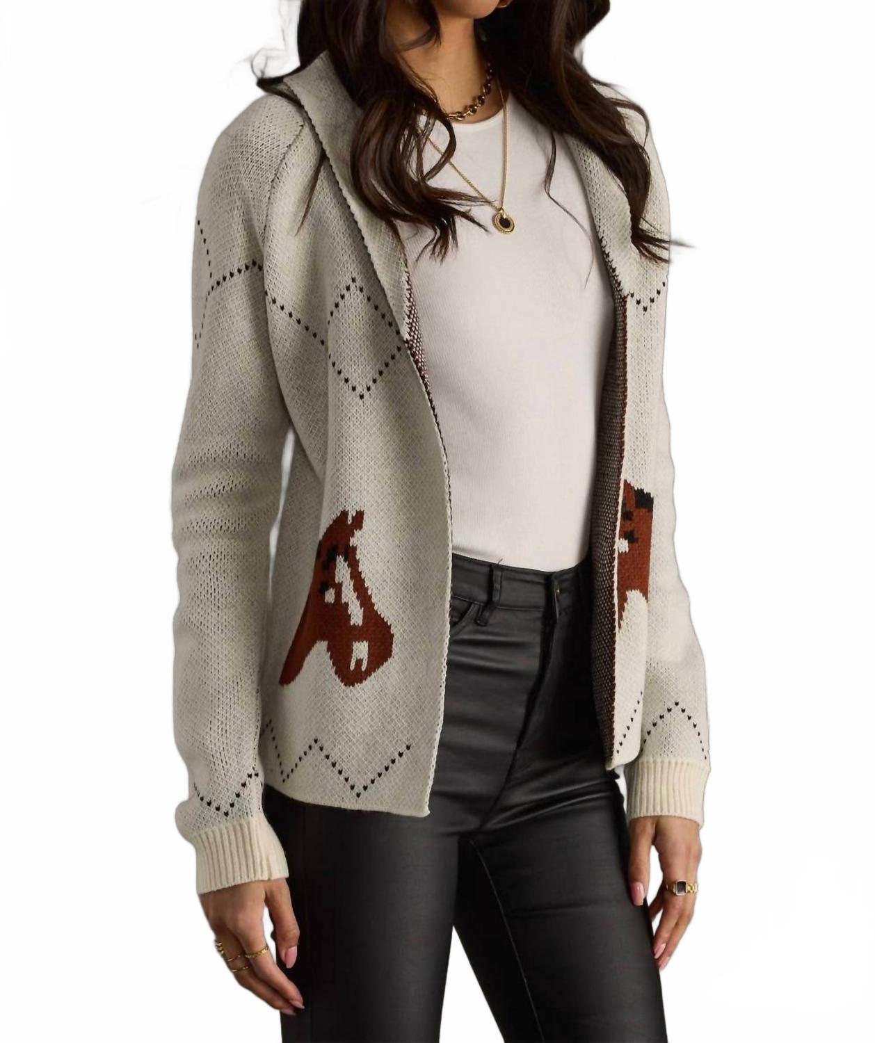 

Panache Apparel Вязаный кардиган с изображением лошади, нежно-бежевый