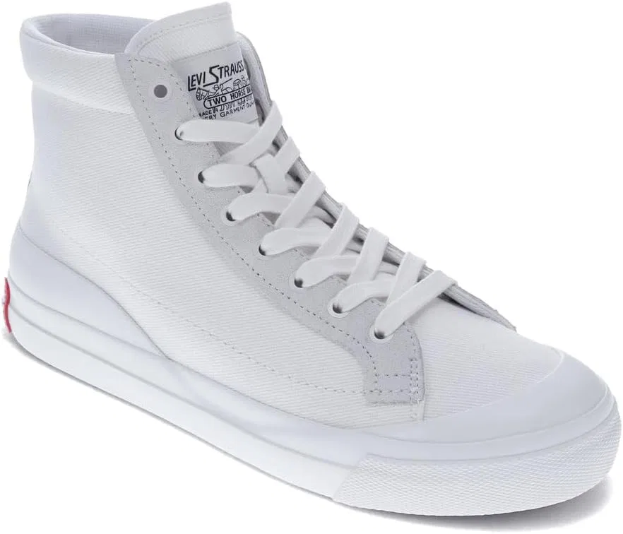 Мужские высокие кроссовки Levi's LS1 из парусины и замши, White Opulent Garden