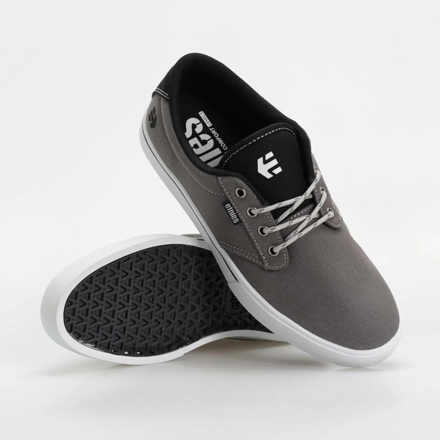 Мужские скейтбордистские кроссовки Etnies Jameson 2 Eco, Dark Grey Black Red — фото 2