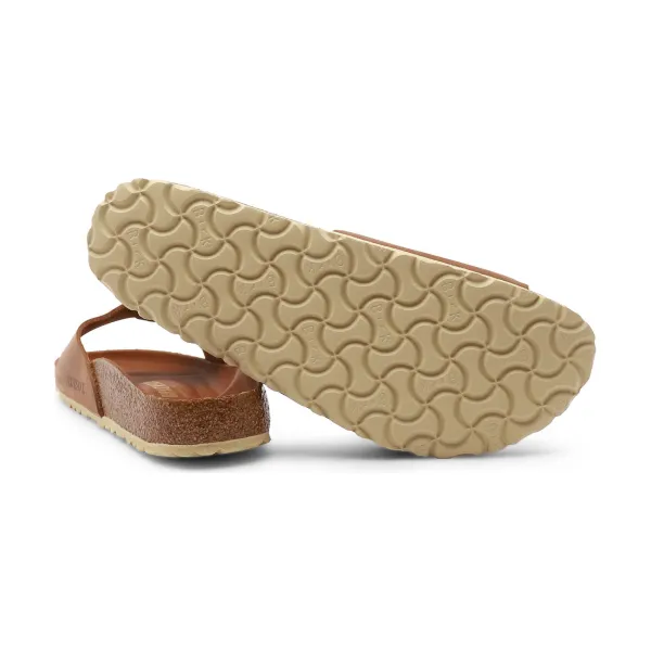 Кожаные тапочки Madrid с большой пряжкой Leoi Birkenstock, коричневый — фото 4
