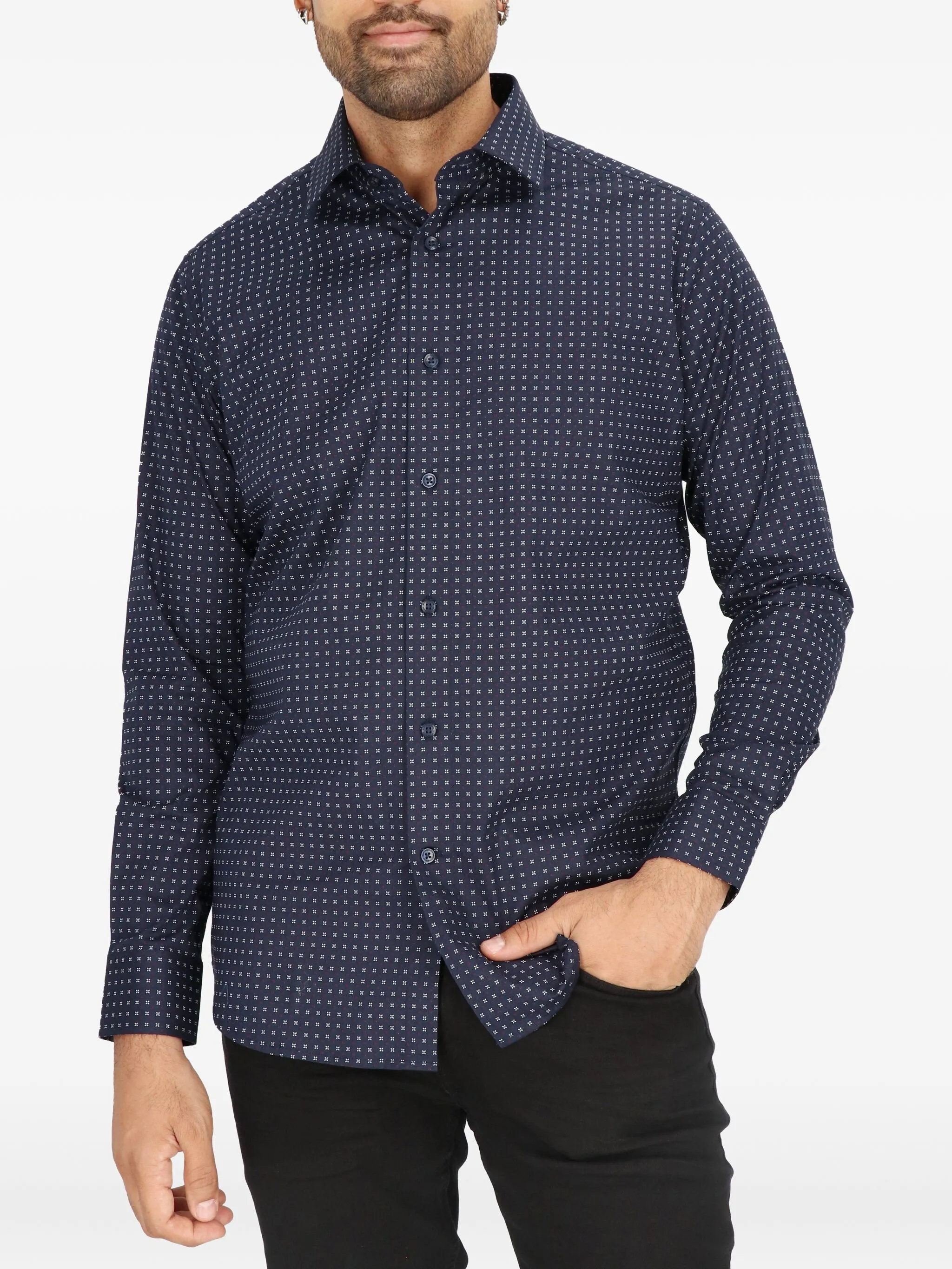 

Рубашка с узором Scotch & Soda, синий