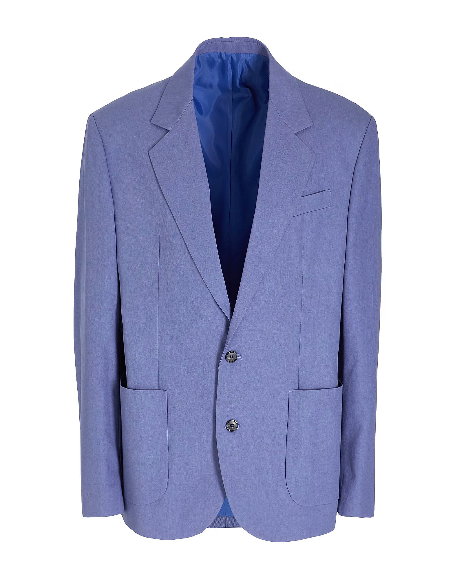 

Хлопковый однобортный пиджак оверсайз 7 By Yoox, серо-голубой