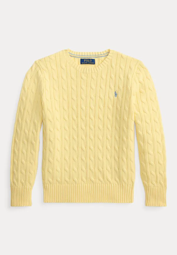 Хлопковый свитер крупной вязки 714y Polo Ralph Lauren, T-Bird Yellow