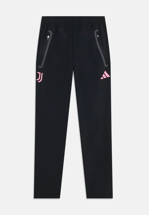 Детские спортивные штаны juventus tiro25 competition tech travel pant унисекс Adidas Performance, Black/Bliss Pink