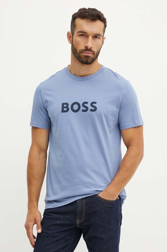 

Хлопковая футболка Boss, синий