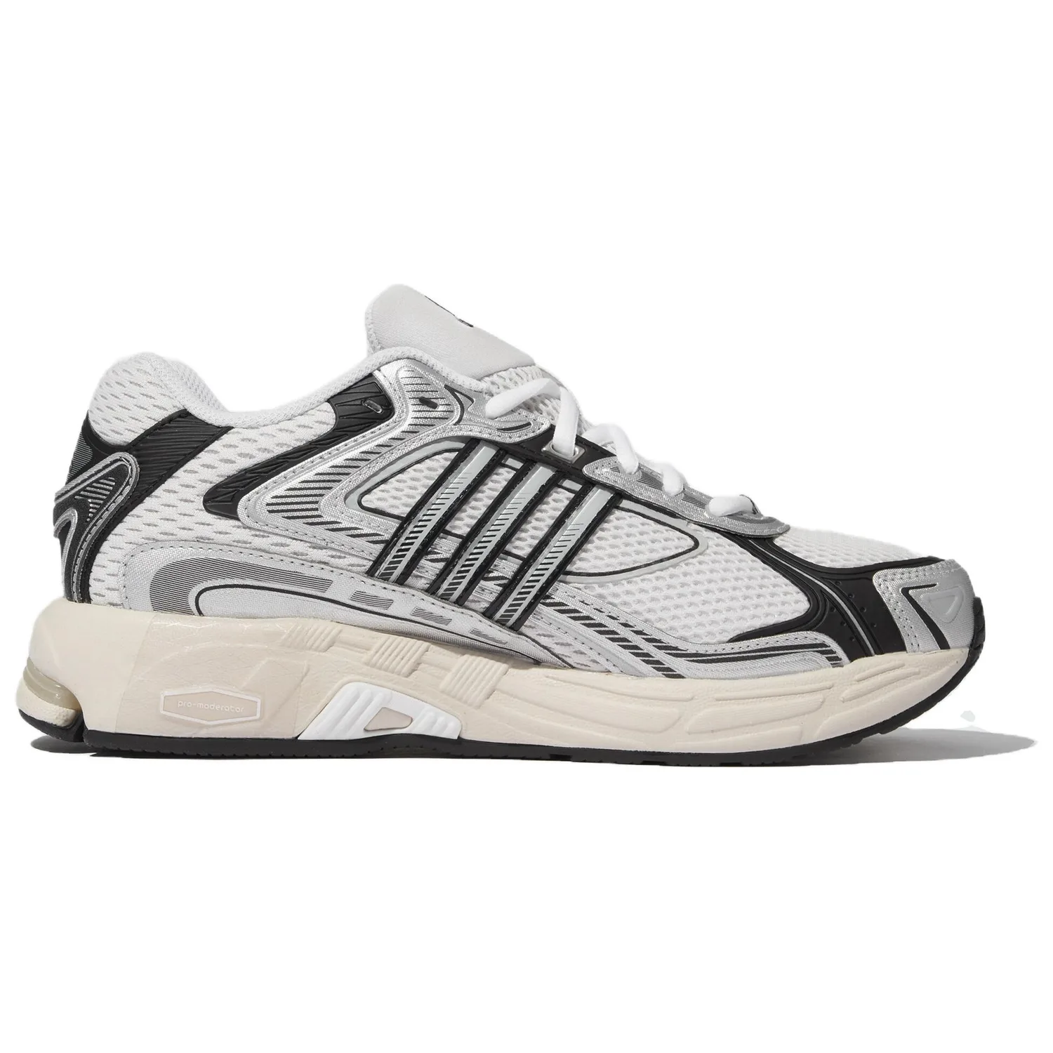 Adidas RESPONSE CL Textile, Synthetic Leather, TPU Balance Low top Chunky Sneakers Unisex Silver White — фото 3
