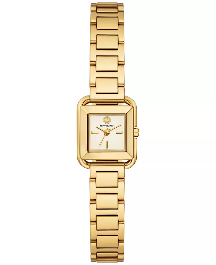 

Женские часы-браслет The Kira Square из нержавеющей стали с позолотой, 18 мм Tory Burch