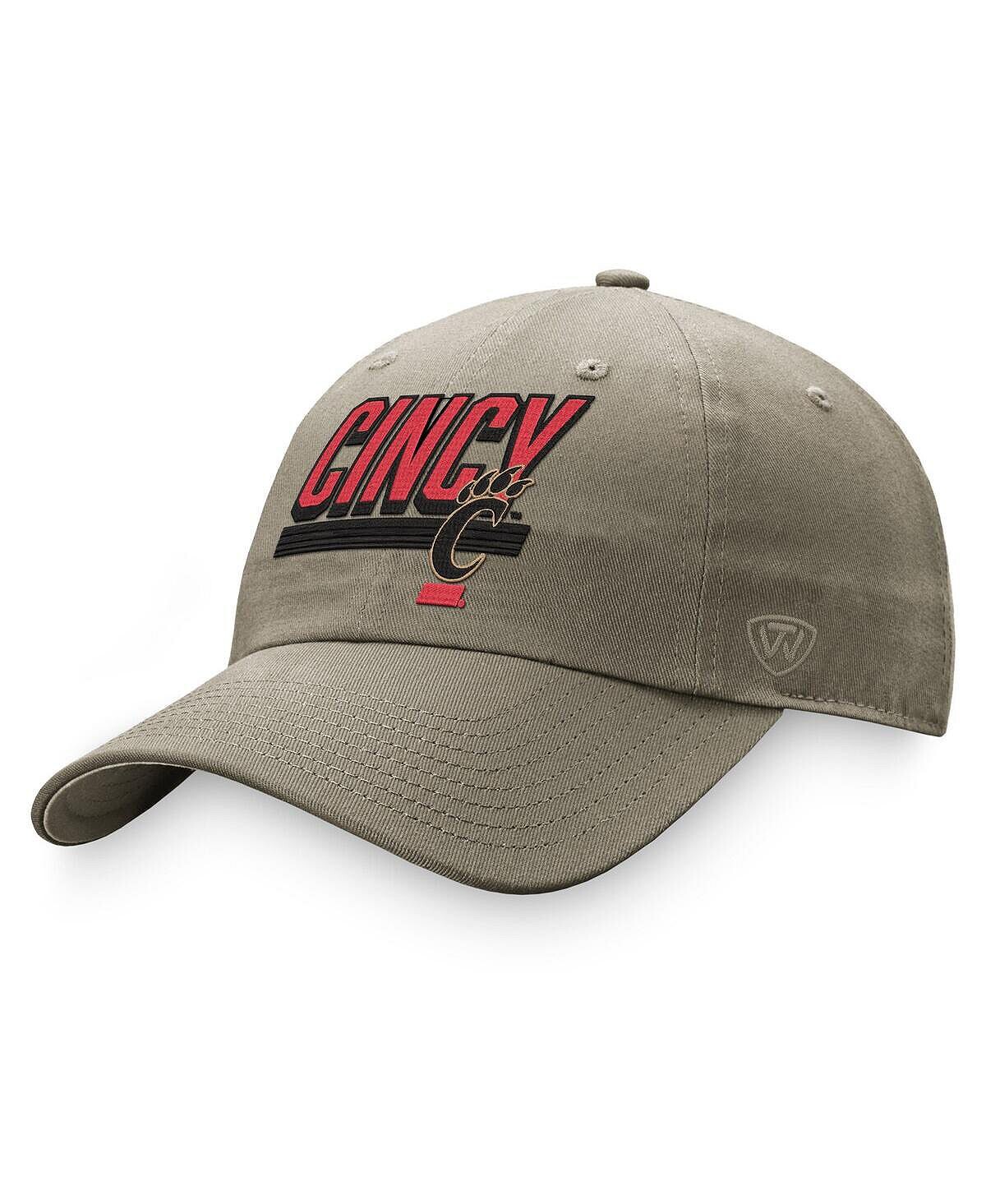 

Мужская регулируемая шляпа цвета хаки Cincinnati Bearcats Slice Top of the World