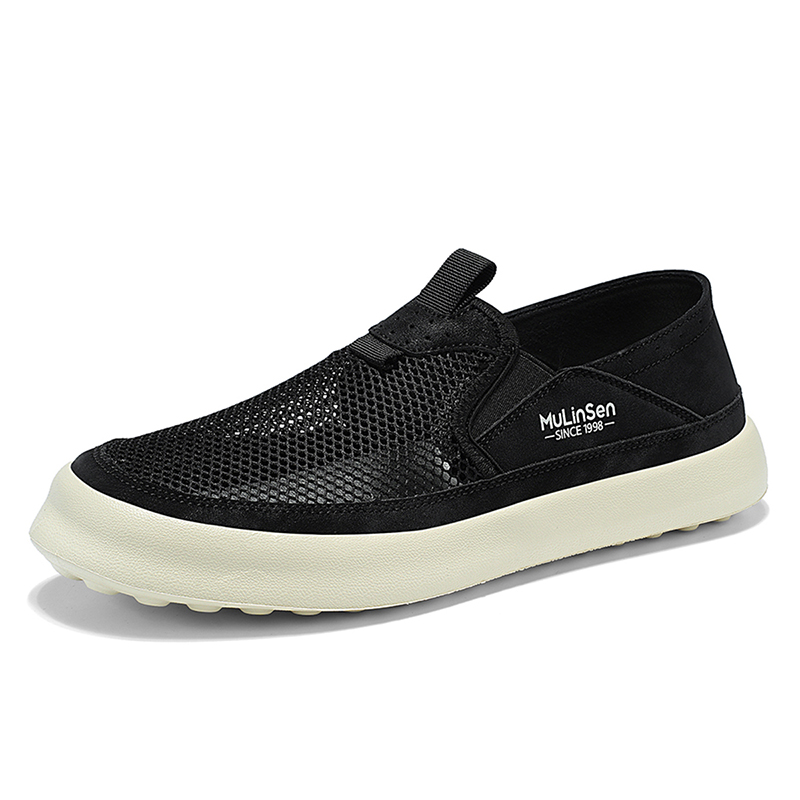 

Mulinsen Износостойкие и легкие мужские низкие кеды Casual Black, цвет Black