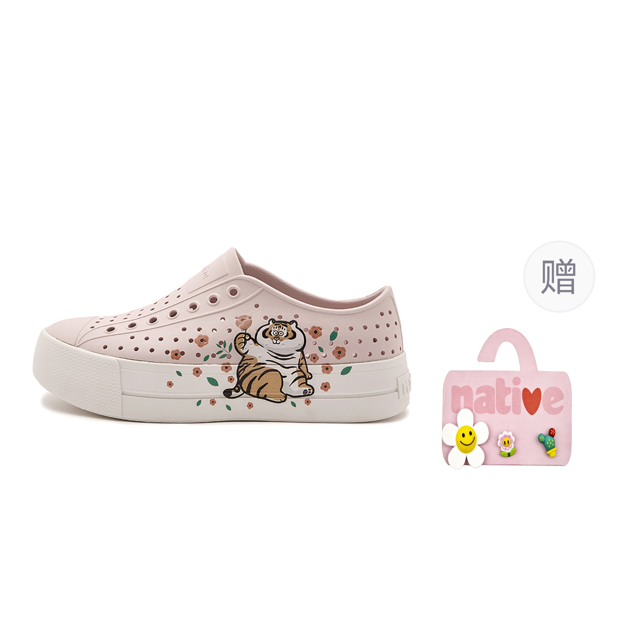 

Детские сандалии I Am Not A Fat Tiger x Jefferson, водонепроницаемые и дышащие Native Shoes, розовый/белая