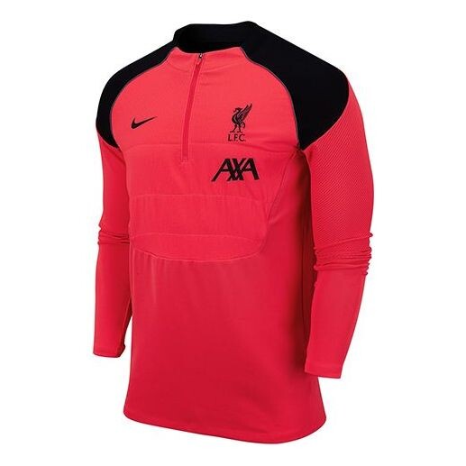 

Толстовка Nike Vaporknit Strike Winter Warrior Liverpool Half Zipper Soccer/Football Training Red, красный