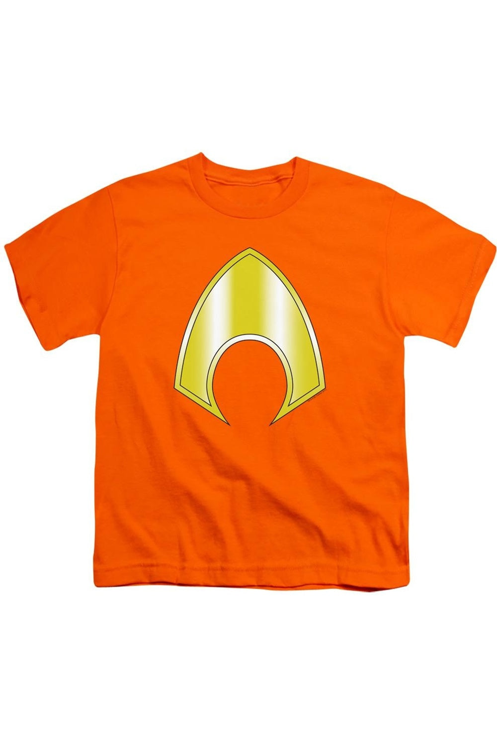 

Футболка с коротким рукавом для подростков с логотипом Лиги Справедливости Америки - Аквамен Gildan, оранжевый