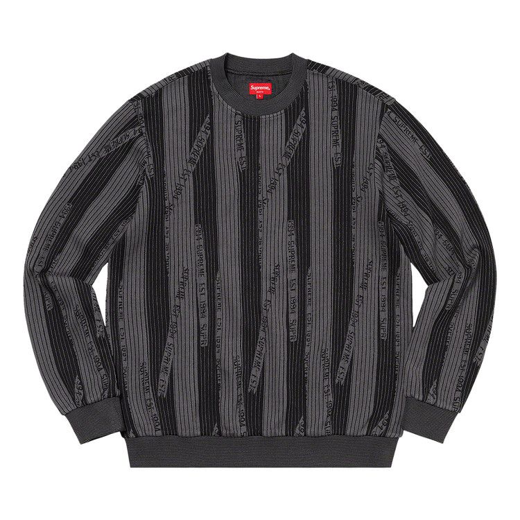 

Свитер Supreme Textured Stripe Crewneck, Black