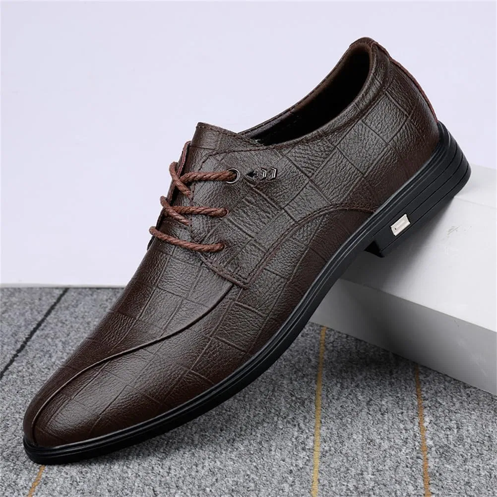 Herren Schuhe Männer Hochzeit Leder Мужские ботинки с острым носком в повседневном стиле для молодежи в британском стиле Frühling Oxford Schuhe Generic, Brown 3 — фото 3