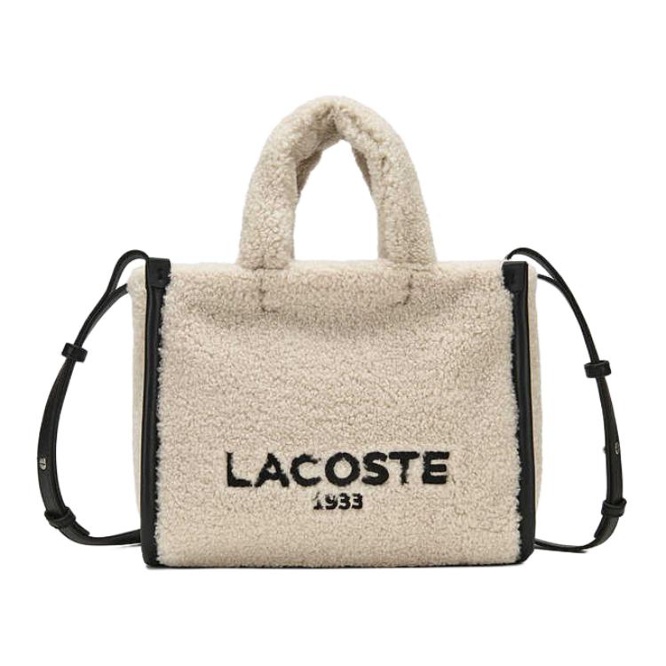 

LACOSTE Женская сумка через плечо с одним ремнем Молочный белый и черный, Milky White & Black