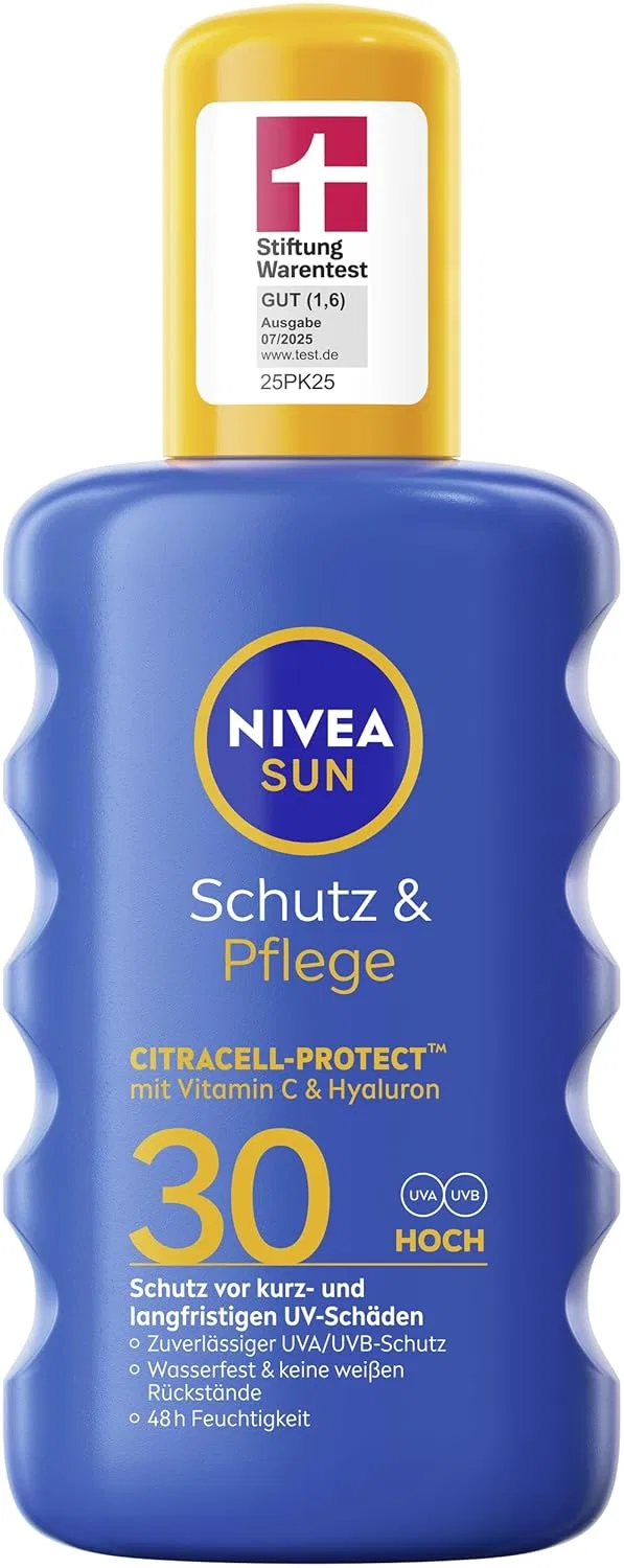 Водостойкий солнцезащитный спрей SPF 30 «Protection & Care» от NIVEA SUN Nivea Sun