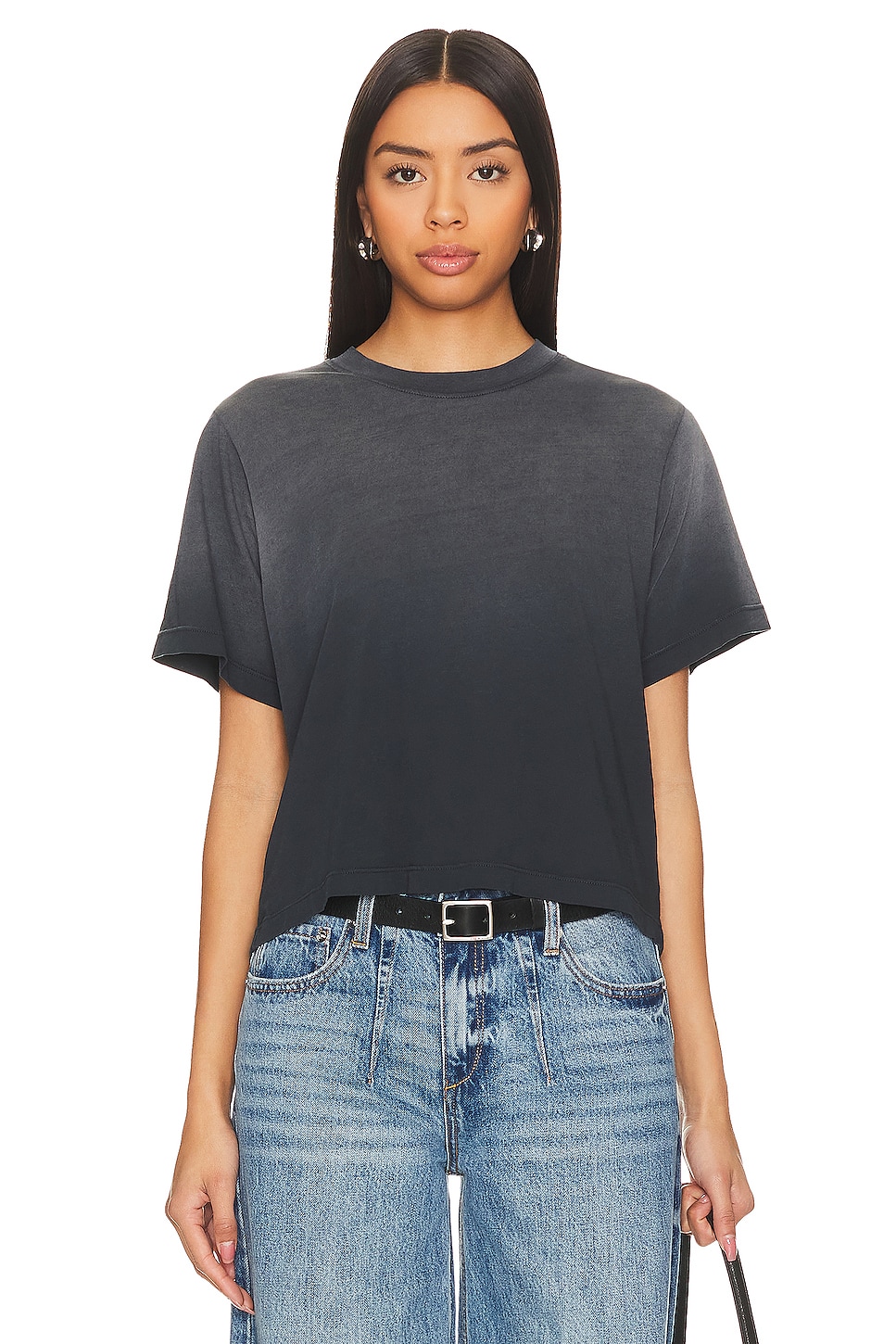 

Футболка свободного кроя hester ombre crop Michael Lauren, черный