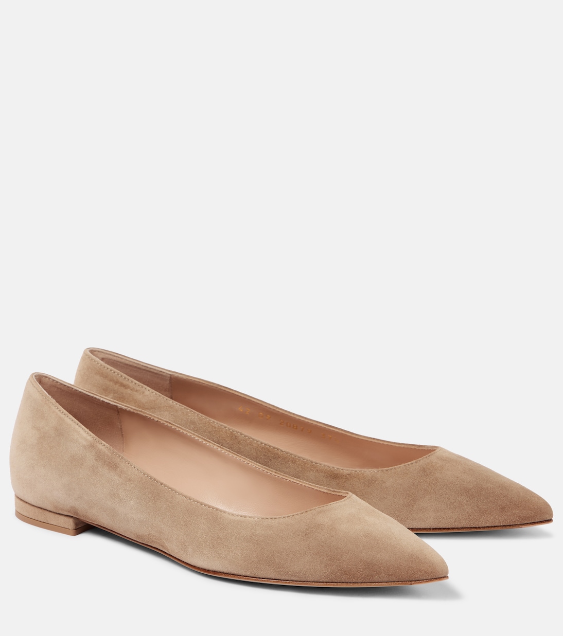 Замшевые балетки Gianvito Gianvito Rossi, кэмел