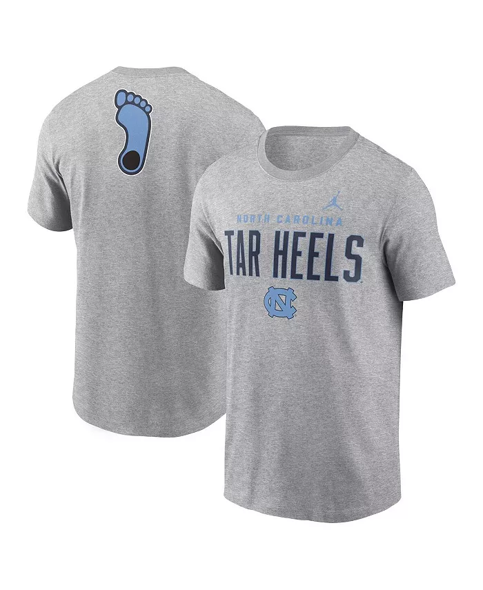 

Мужская футболка Heather Gray North Carolina Tar Heels Campus 2-Hit Primary Mascot Jordan