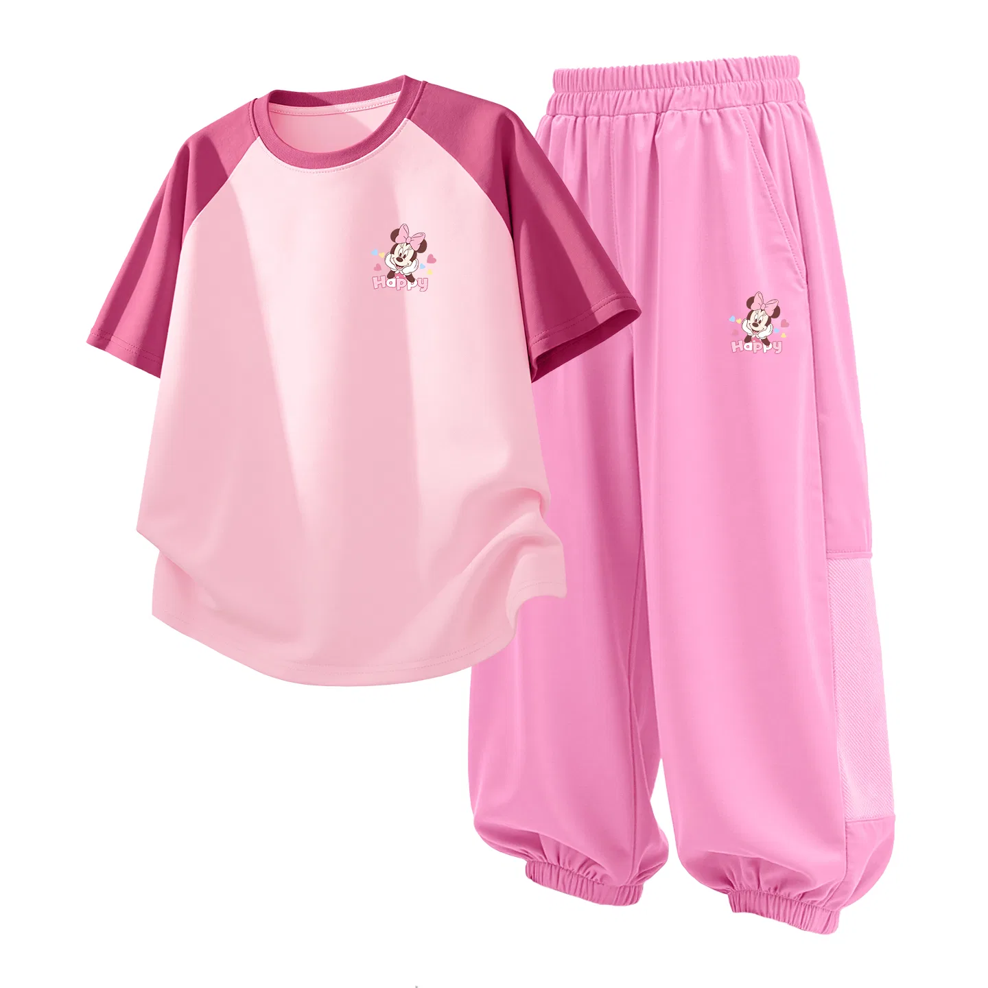Детский спортивный костюм Casual Sportswear 2 Piece Set Disney, Di Di Berry Pink+Di Lift Eye K Strawberry Pink — фото 4