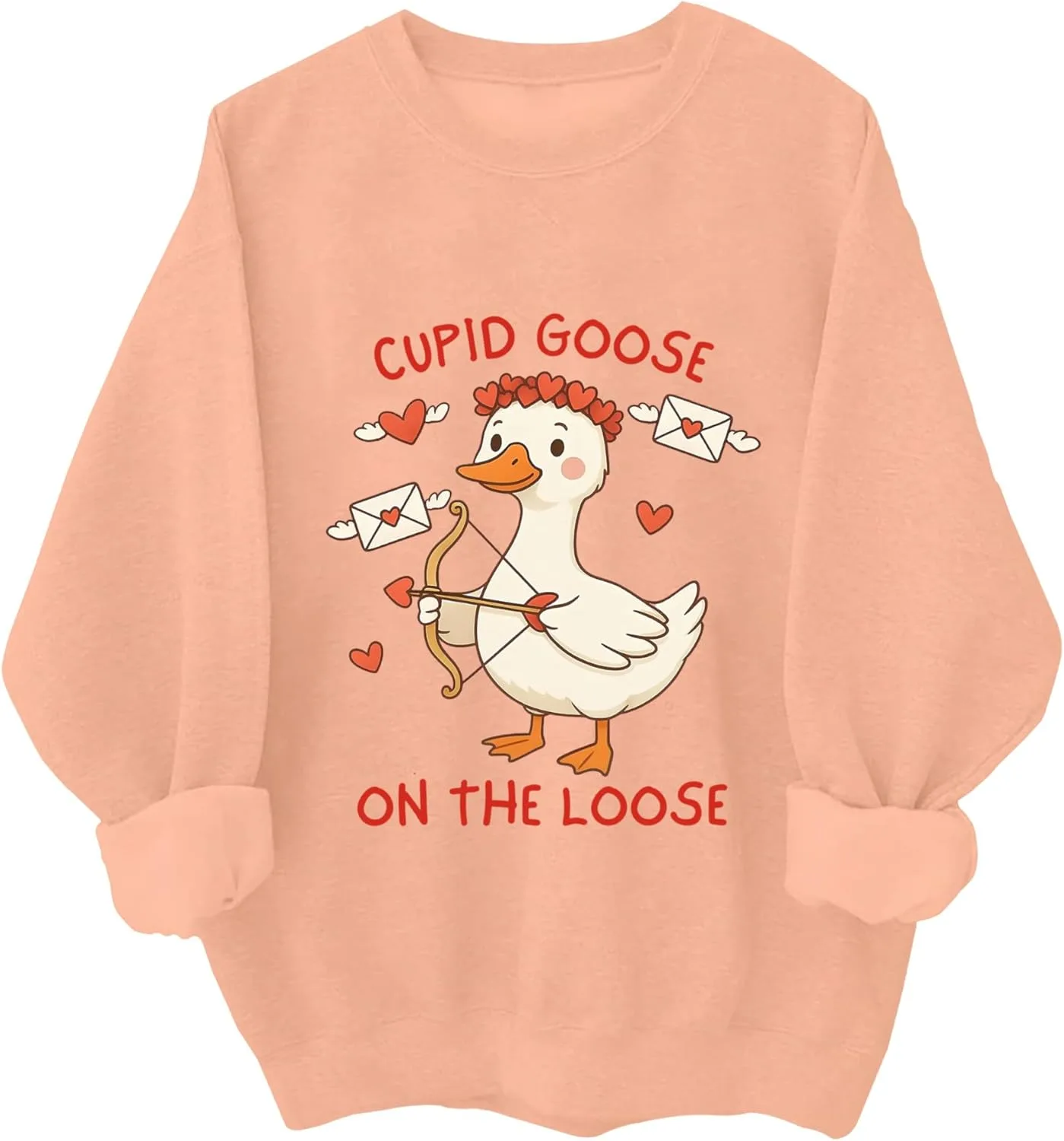 

Толстовка Cupid Goose On The Loose с капюшоном и длинным рукавом Kzggs