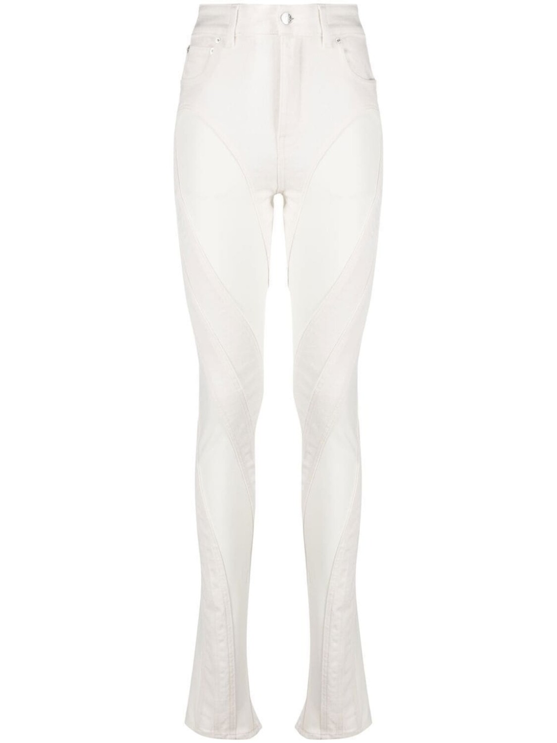 

Mugler джинсы скинни со вставками, белый