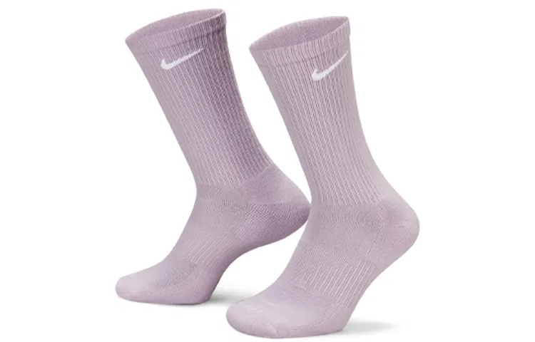 Гольфы Nike 3 пары белый/фиолетовый/оранжевый — фото 3