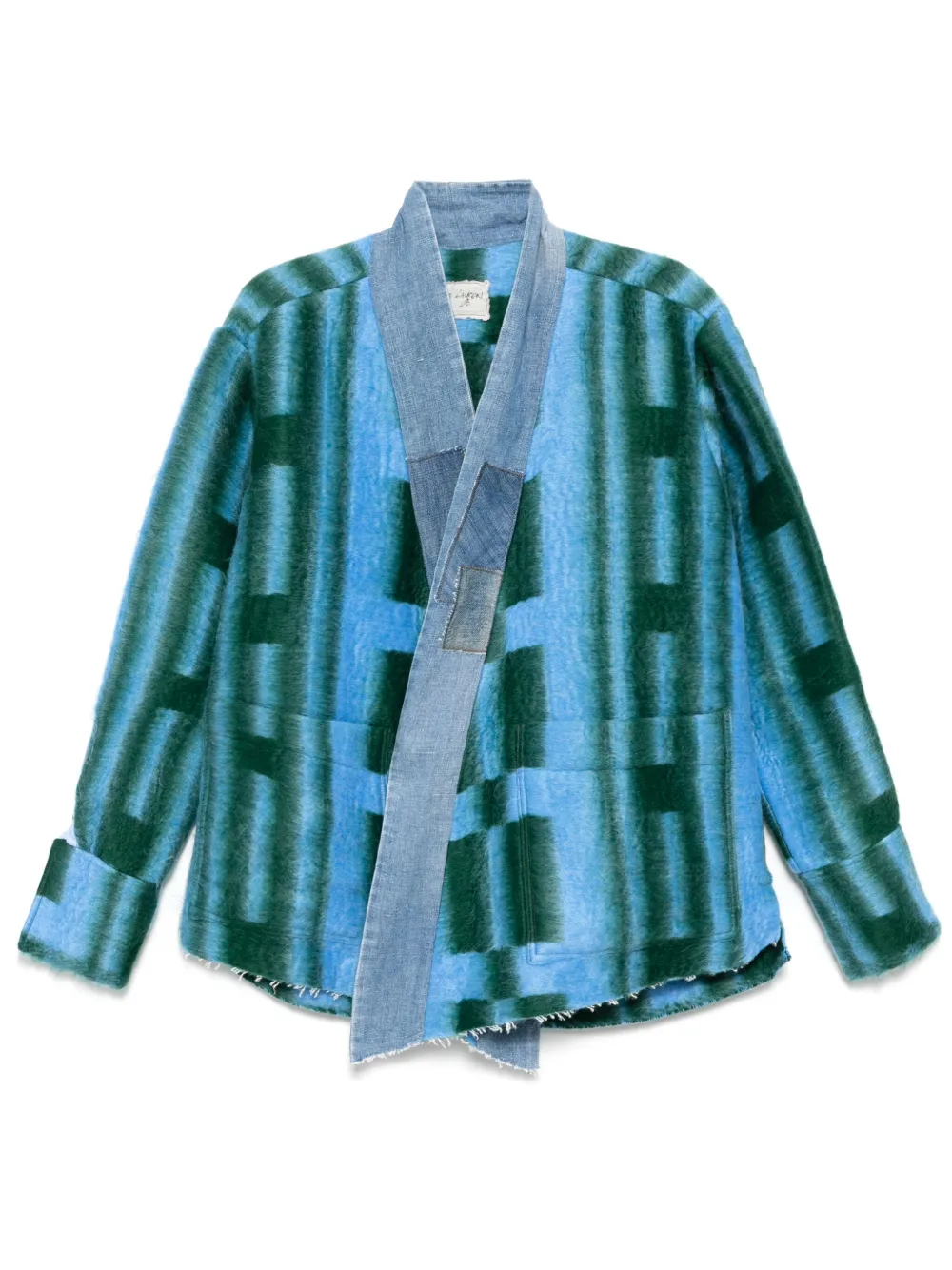 

Куртка в клетку Greg Lauren, синий