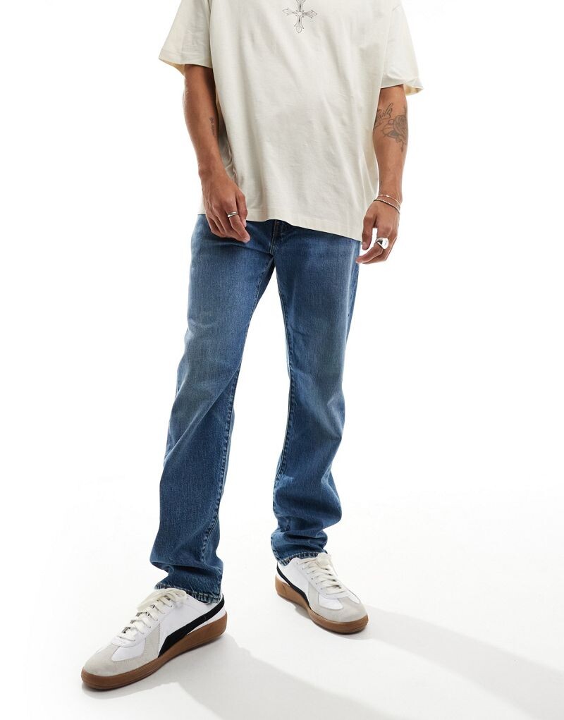 

Levi's – 502 – Голубые джинсы узкого кроя с зауженными штанинами