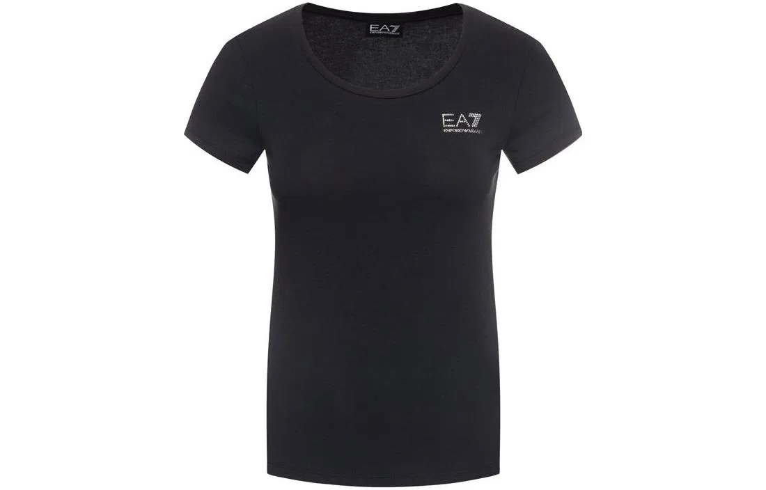 Футболка с круглым вырезом EMPORIO ARMANI EA7 черная