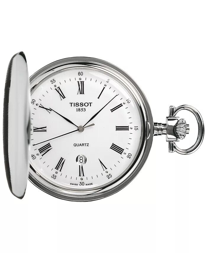 

Швейцарские карманные часы Savonnette унисекс из нержавеющей стали, 49 мм Tissot