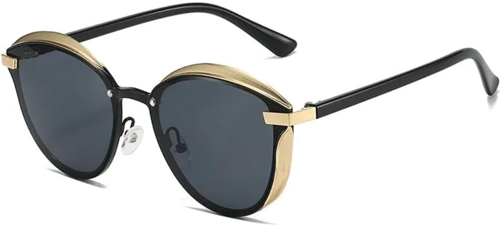 

Роскошные поляризованные солнцезащитные очки для женщин с зеркальными линзами, для использования на открытом воздухе и вождения, защита от УФ-излучения UV400 VFDHN, Gold Black