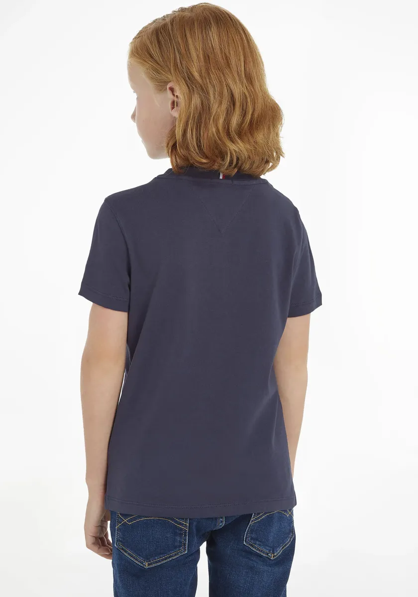 Футболка Tommy Hilfiger "ESSENTIAL TEE", Children's Kids Junior MiniMe, для мальчиков и девочек, цвет морской волны — фото 4