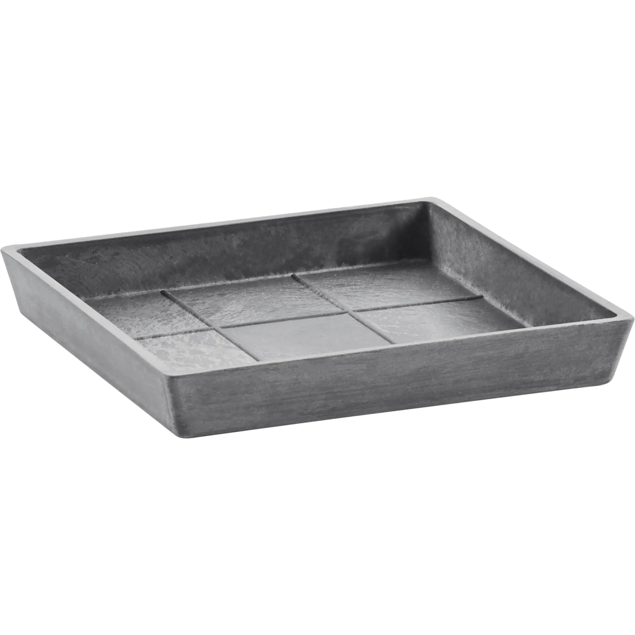 

ECOPOTS Подставка для цветочного горшка «SQUARE SAUCER Grey», ШxГxВ: 18x18x2,5 см, серый