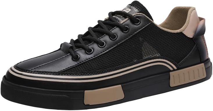 

Мужские кроссовки для скейтборда с полосатым цветным блоком - дышащие кроссовки на шнуровке для прогулок на улице, уличных прогулок и пробежек Hhhchpm