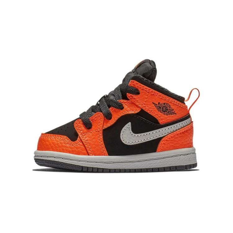 

Кроссовки Jordan 1 Mid Black Orange Light Bone