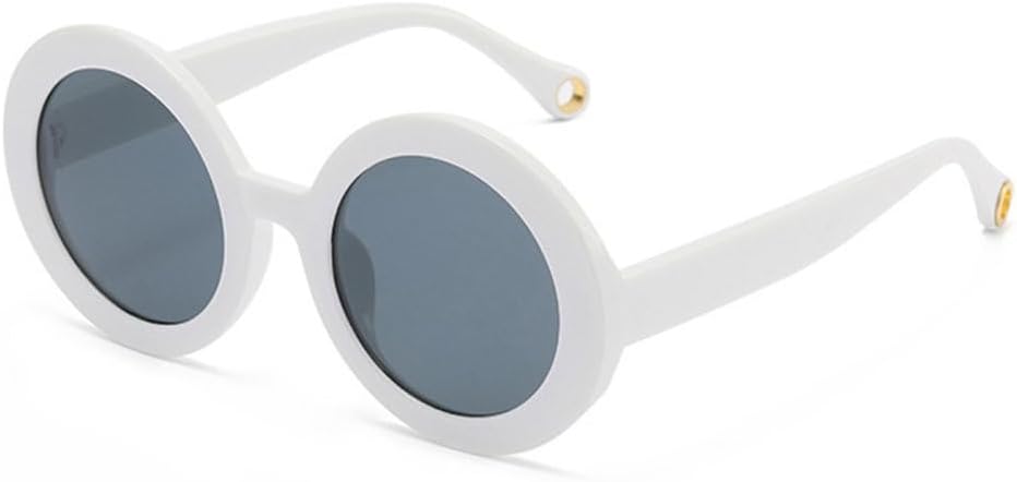 

Модные разноцветные круглые солнцезащитные очки для женщин, винтажные очки с градиентным переходом цвета, мужские панк-очки, солнцезащитные очки с защитой от УФ-излучения UV400 generic, White Gray